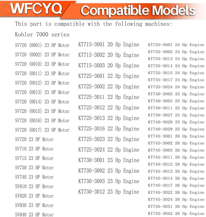 WFCYQ Valve Cover Gaskets Fit Kohler 7000 Series with Stamped Steel Covers (2) - Image 3
